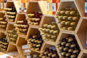 Bottles of mead at Prairie Bee Meadery - SK Open Farm Days 2024